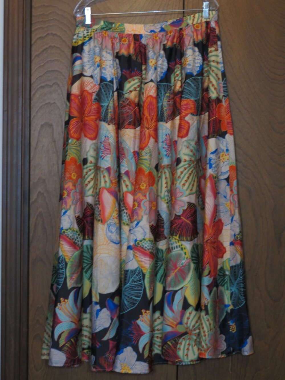 Calypso St Barth Great Condition Tropical Maxi Skirt L Floral Summer Vacation